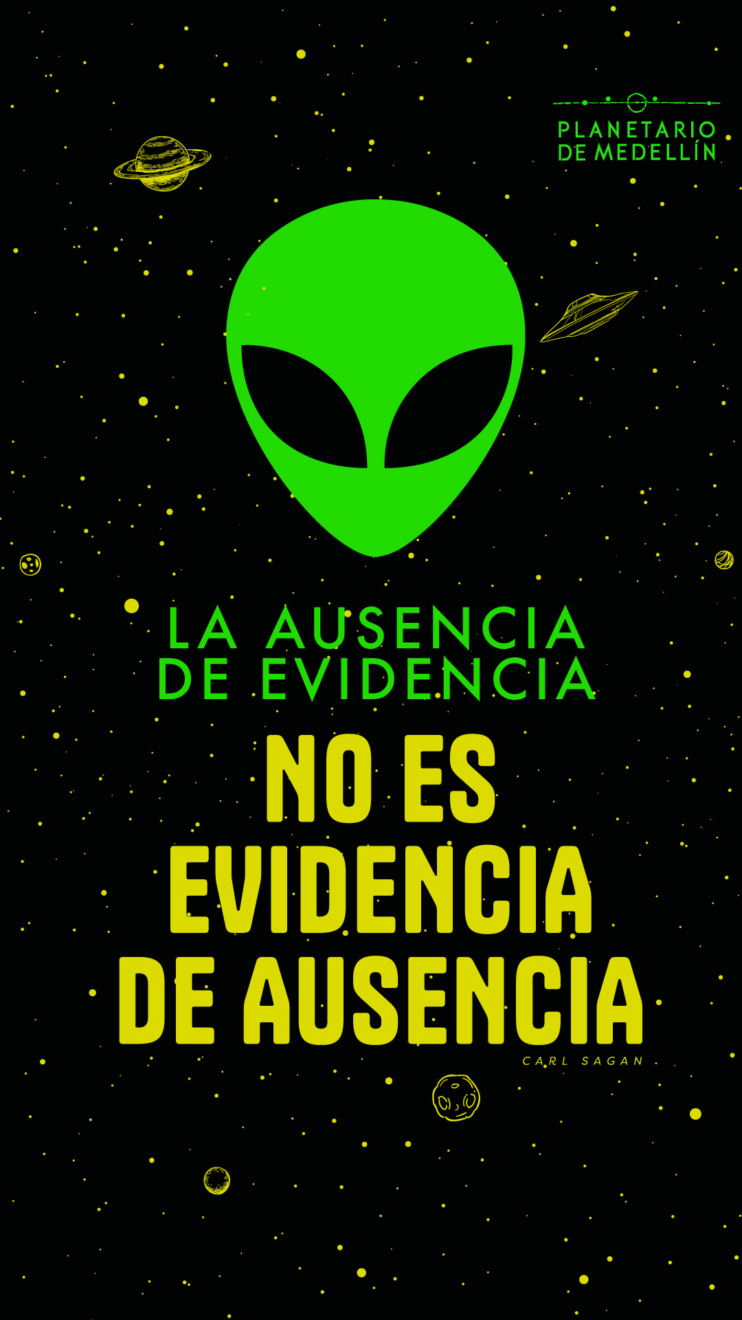 Planetario de Medellín Facebook ad: Carl Sagan, el renombrado astrónomo y divulgador científico…