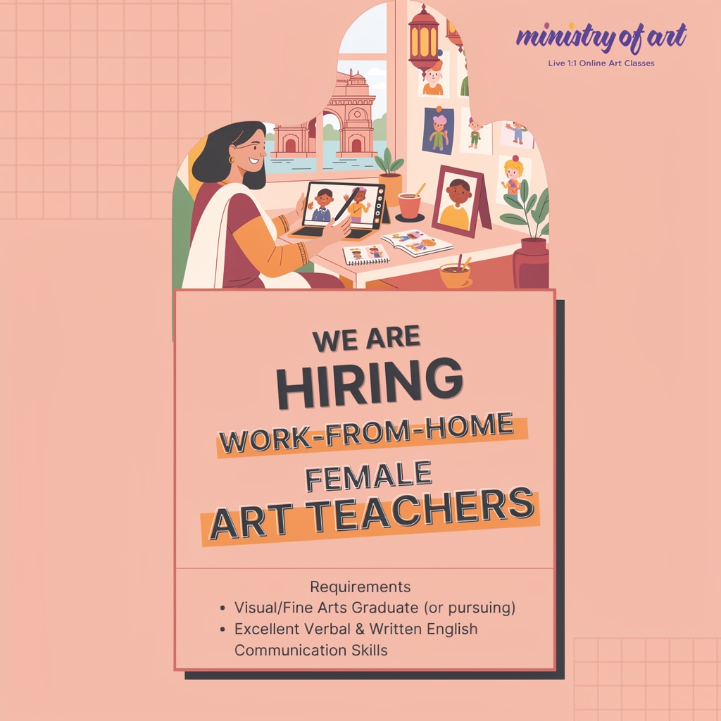 Teachers of MOA Facebook ad: Work-from-Home Art Teacher