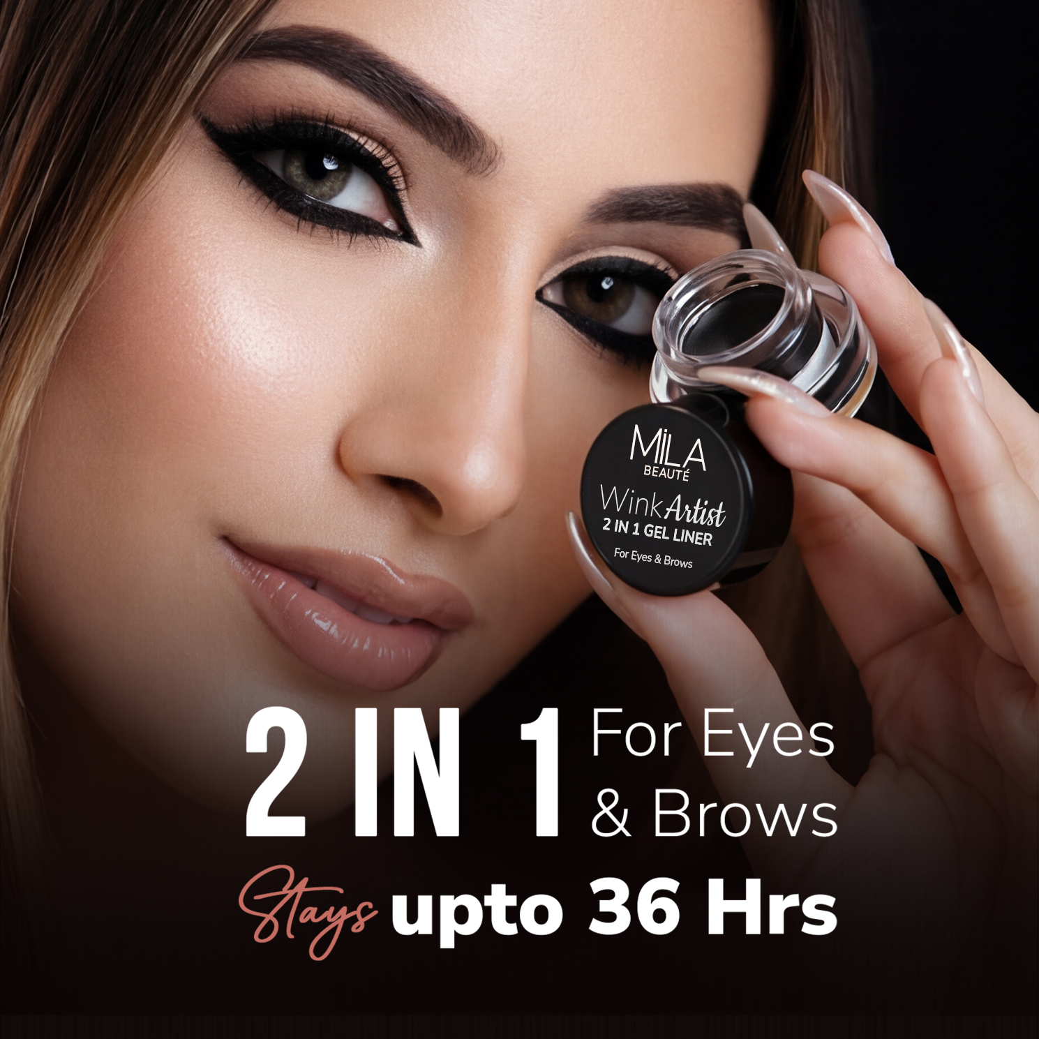 Mila Beauté Facebook ad: Buy Mila Beauté Wink Artist 36Hr Smudge Proof & Waterproof…
