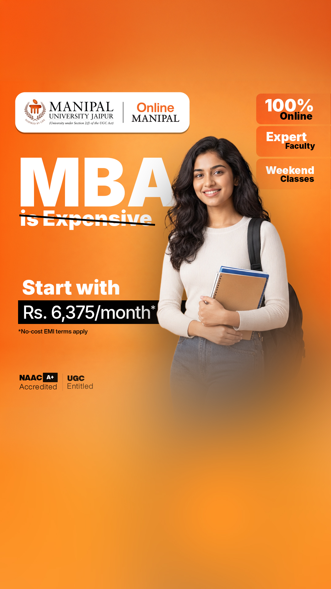 Manipal University Jaipur Online Facebook ad