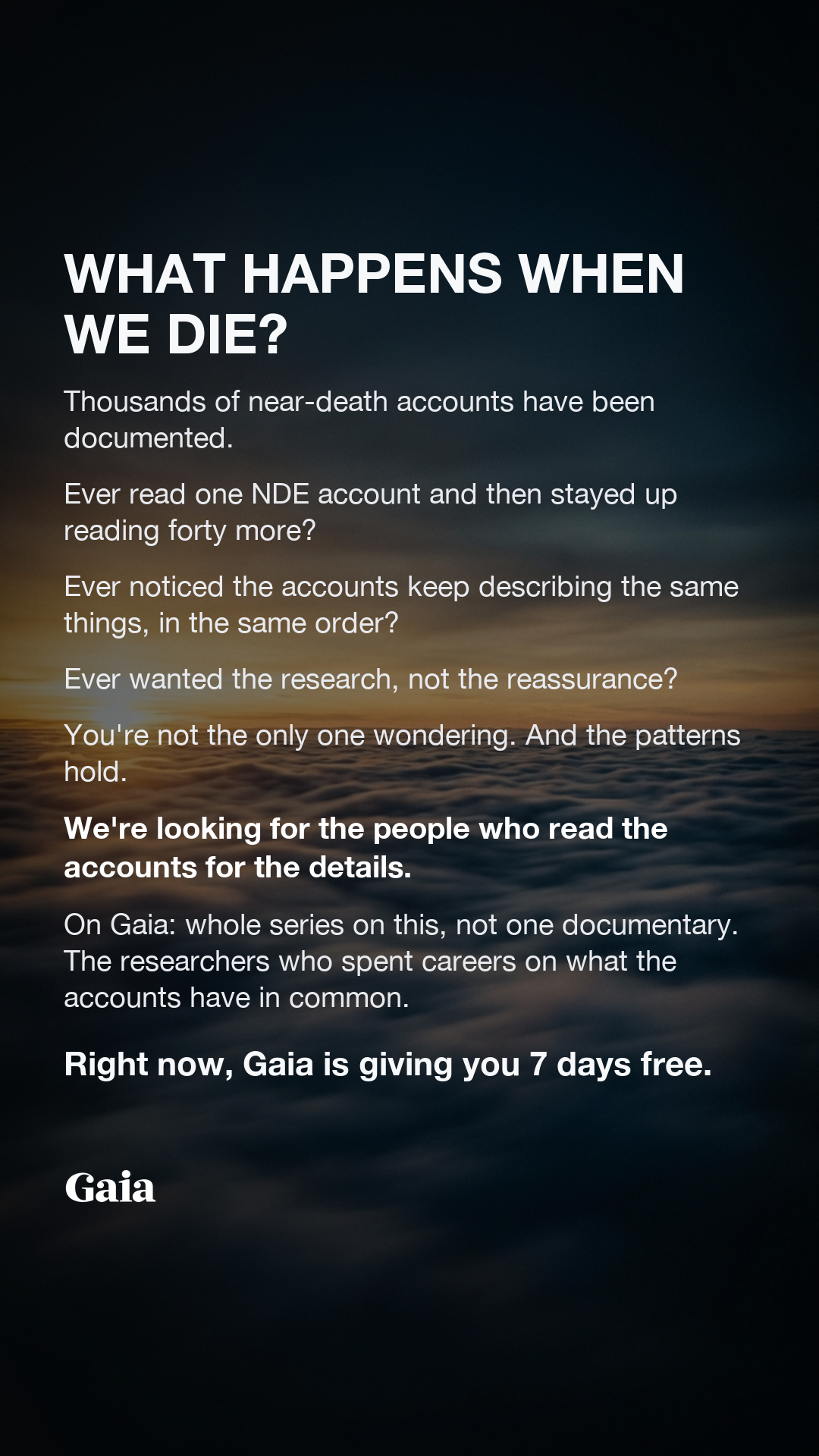 Gaia Facebook ad