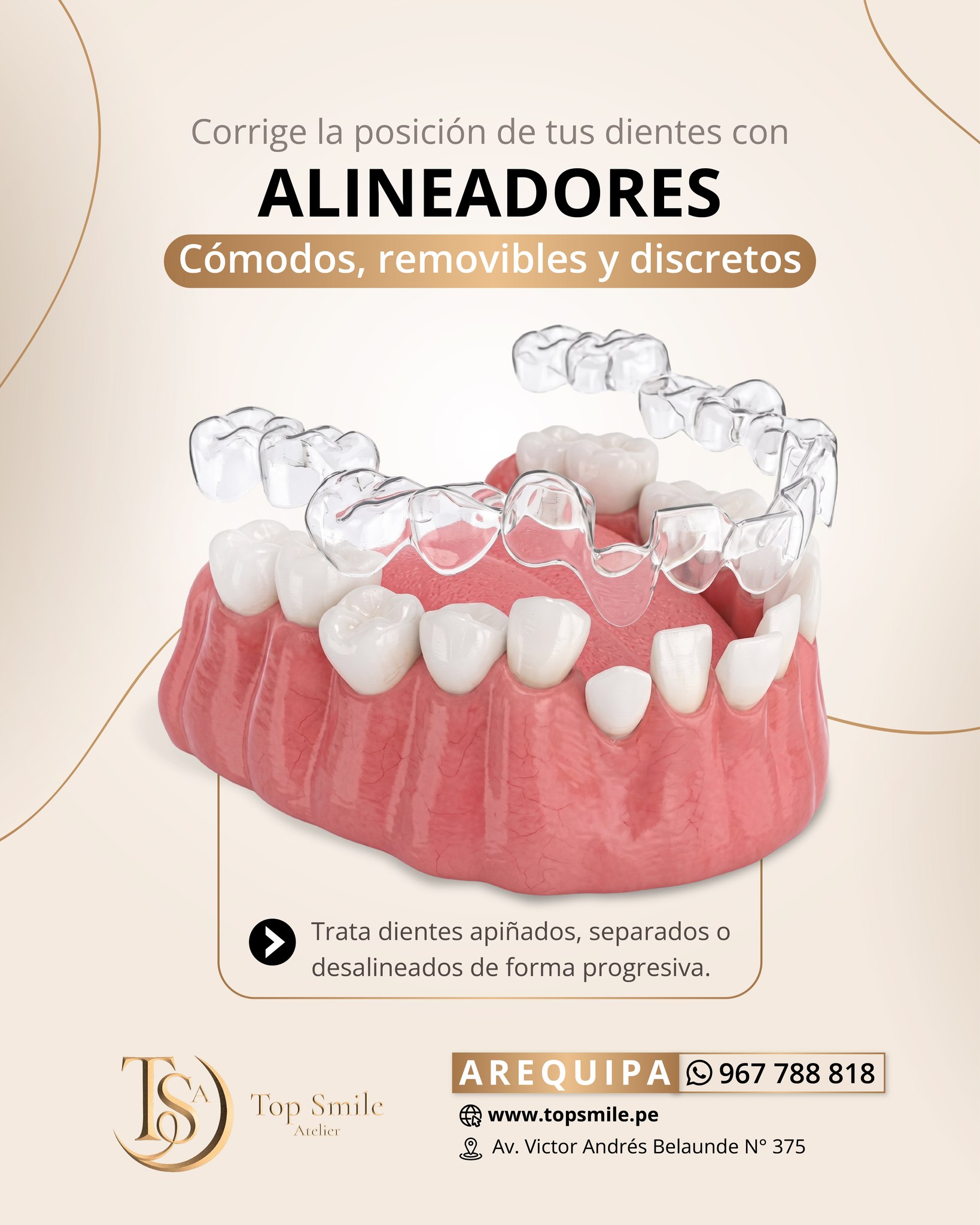 Top Smile Atelier Facebook ad: ¡La sonrisa que siempre quisiste está más cerca…