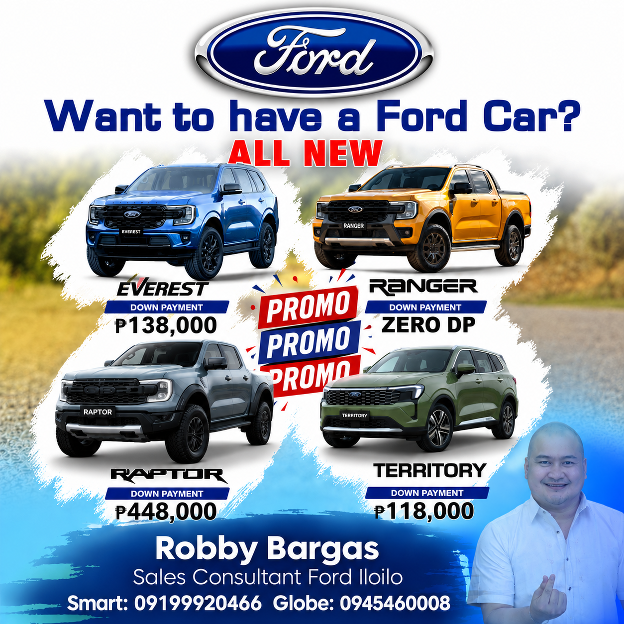 Ford Iloilo by Robby Bargas Facebook ad: Get Your FREE Ford quotation Today!