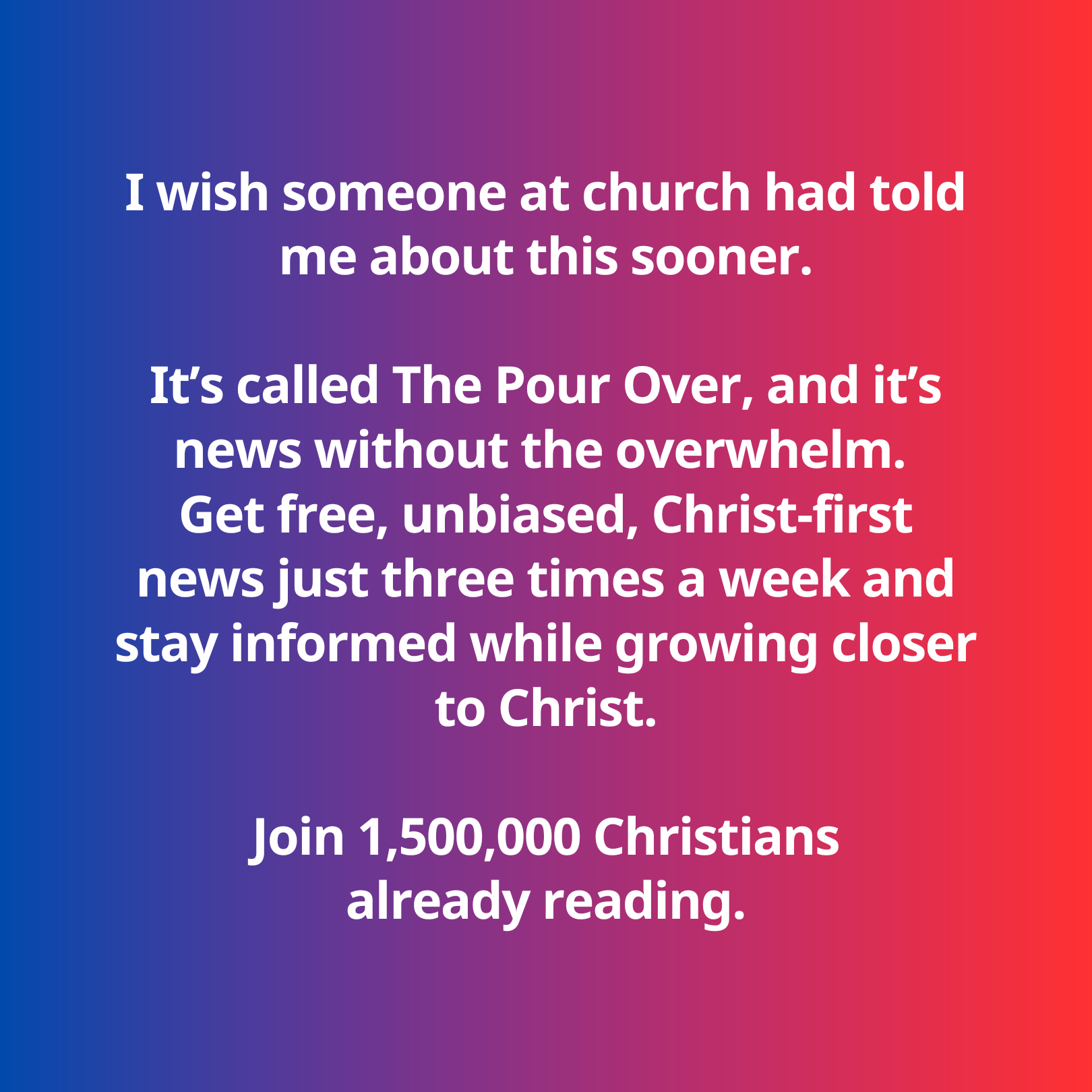 The Pour Over Facebook ad