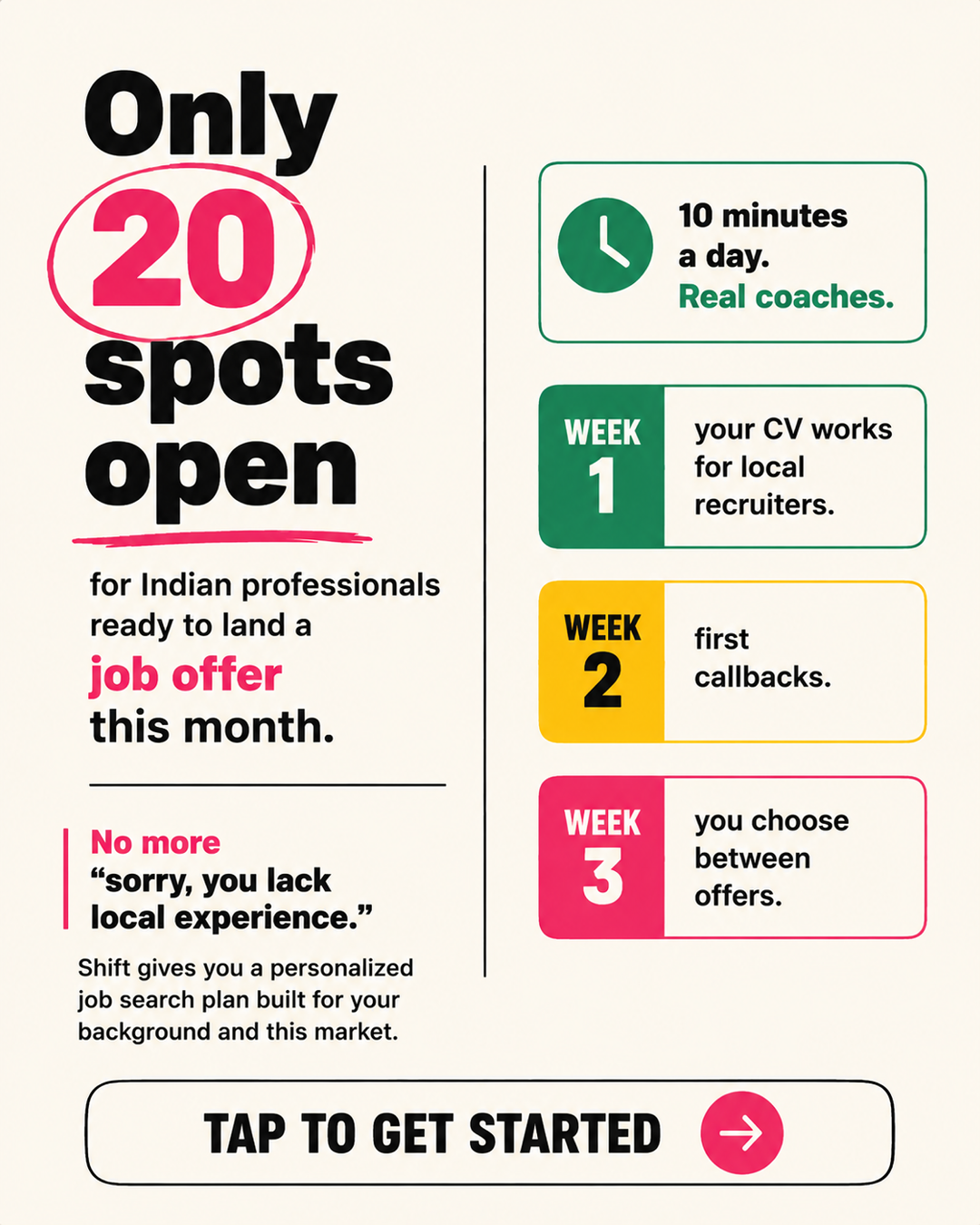Shift - Transform Your Career Facebook ad