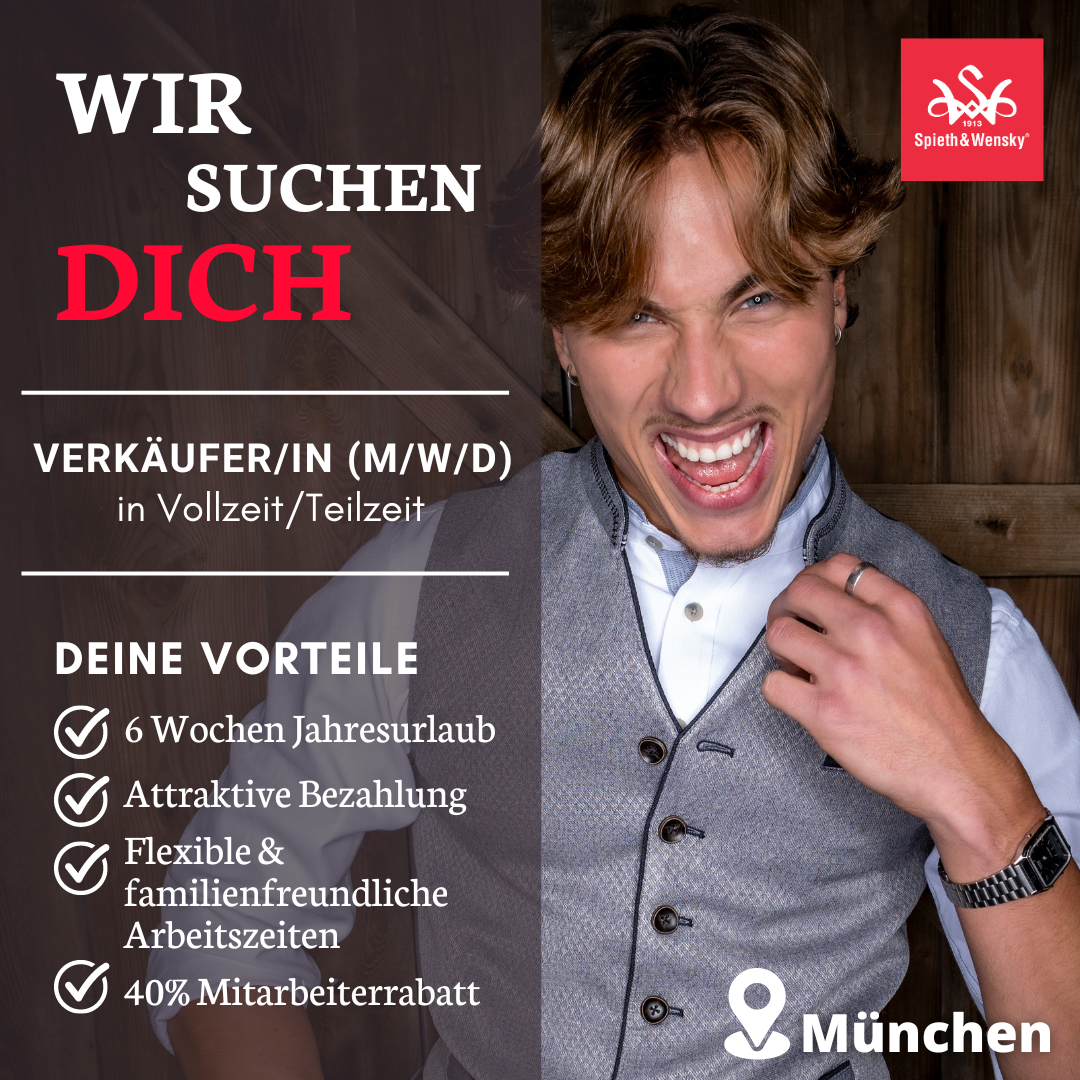 Spieth & Wensky Tracht Facebook ad: Komm ins Team