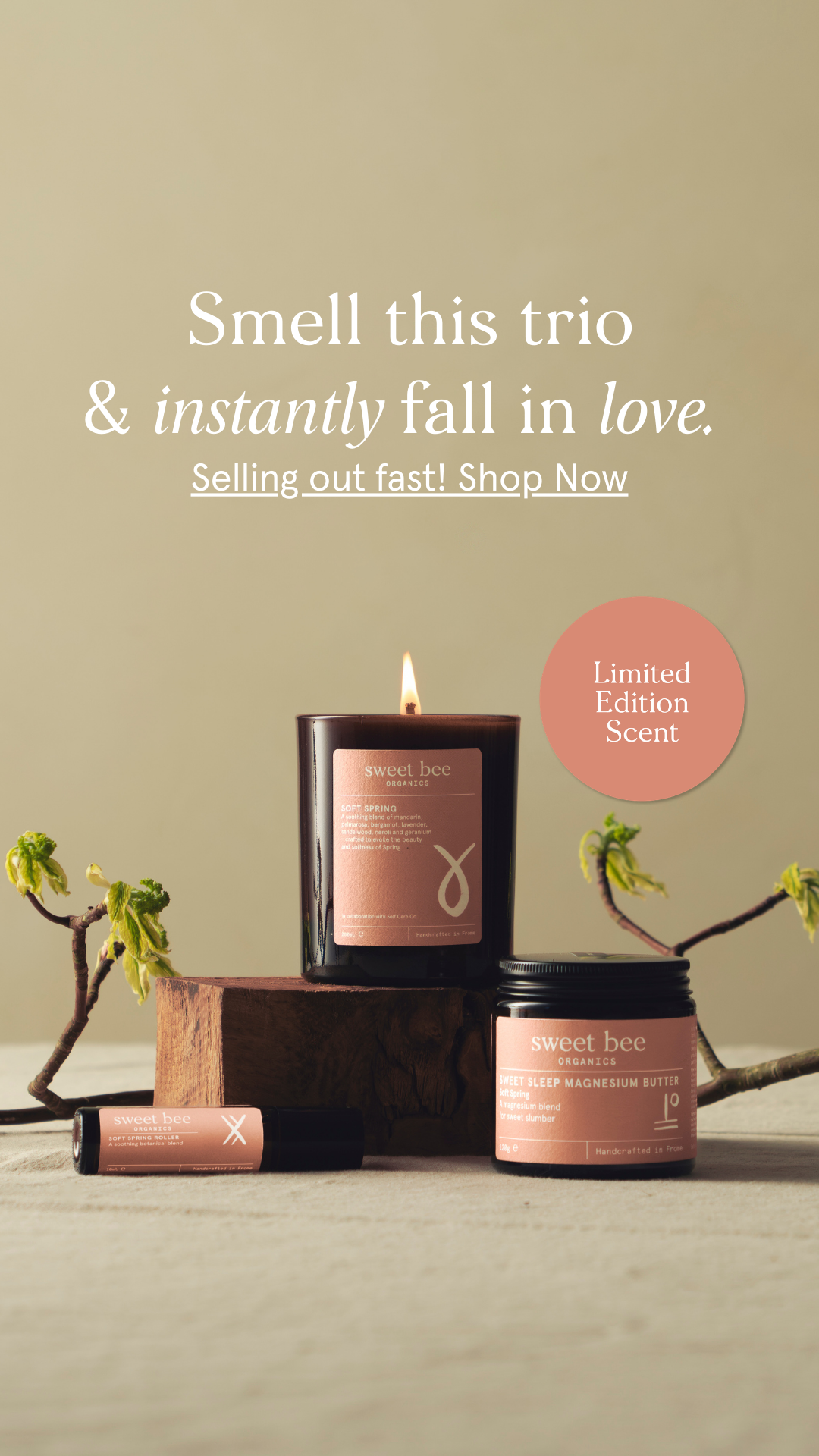 Sweet Bee Organics Facebook ad