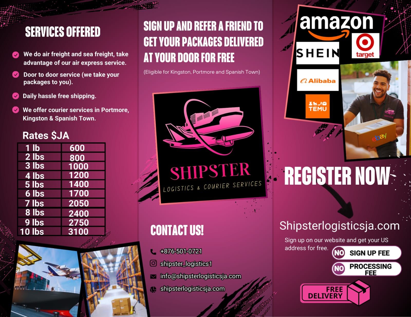 Shipster Logistics Facebook ad: Shipster Logistics & Courier Services