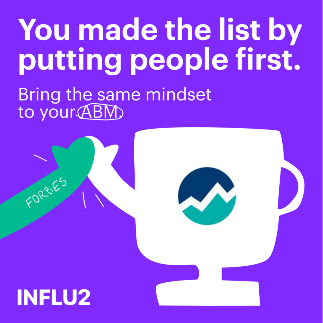 Influ2 x B2B marketing Facebook ad: Make ABM about people, not logos