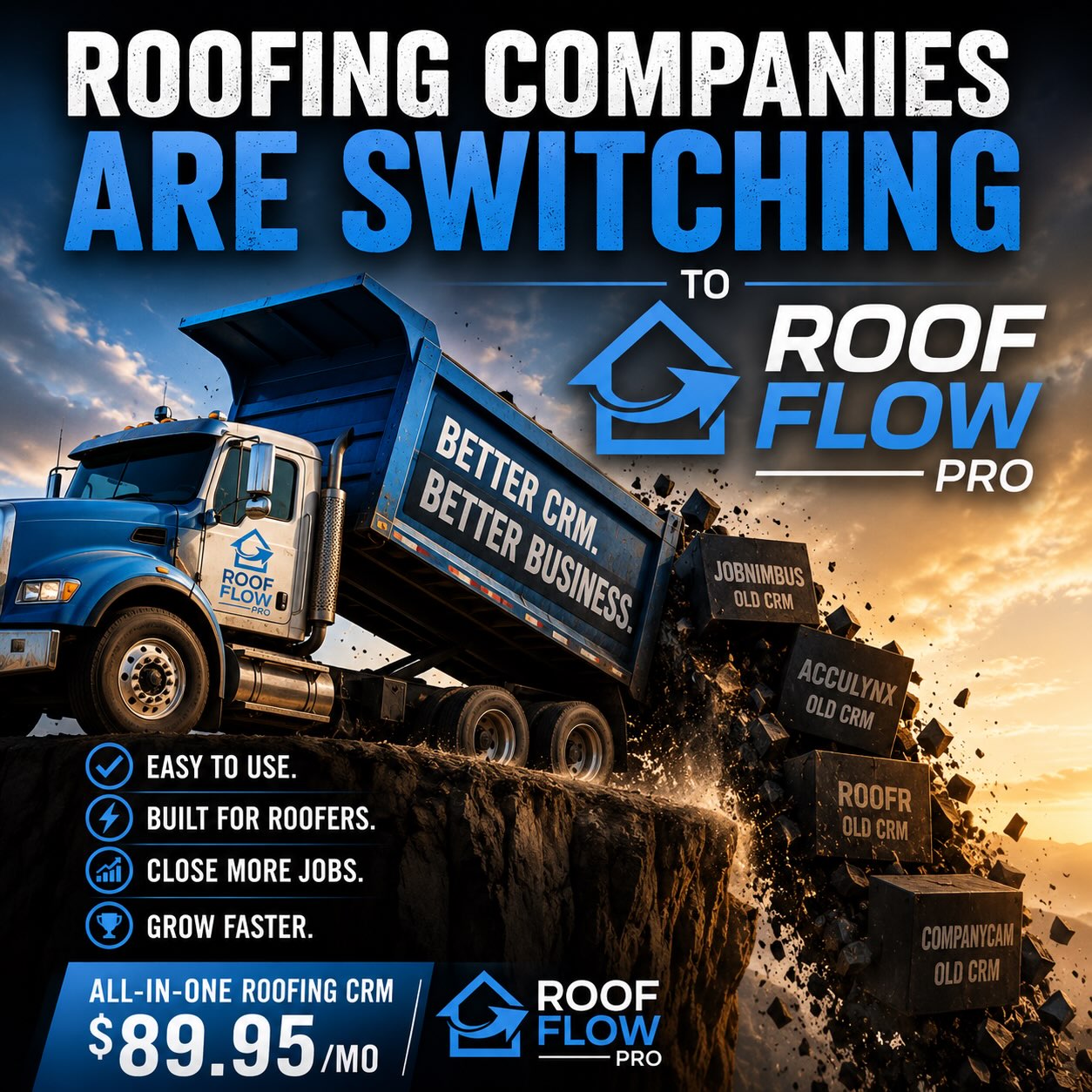 roofflowpro Facebook ad: Roofing companies are switching to Roof Flow Pro…