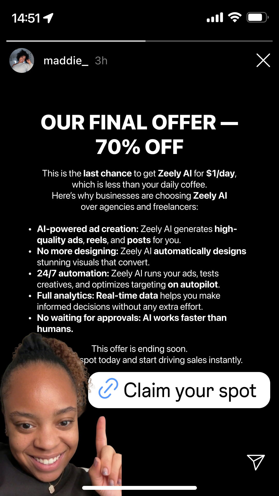 Zeely Facebook ad