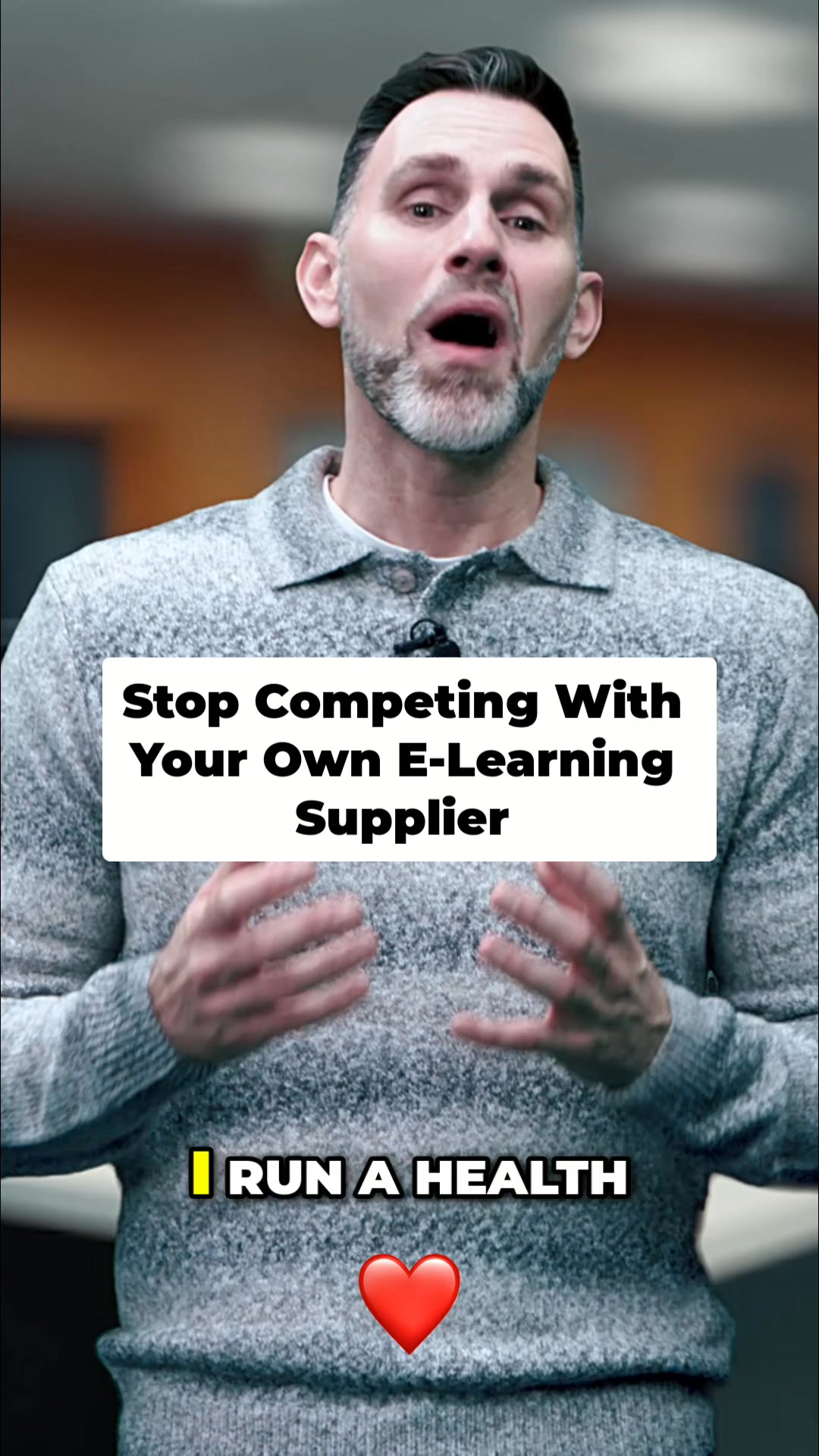 VideoTile Learning Facebook ad: Attention: training companies, health and safety…