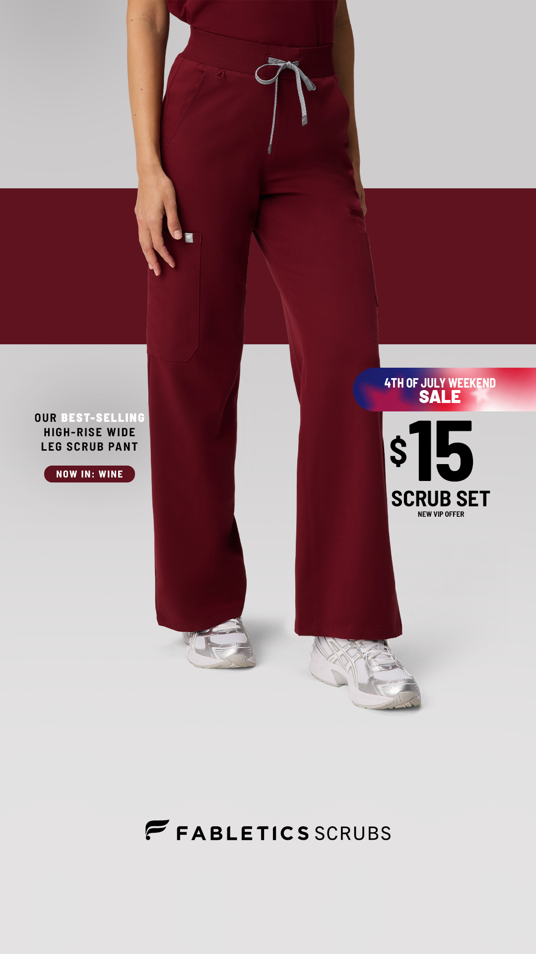 Fabletics Scrubs Facebook ad