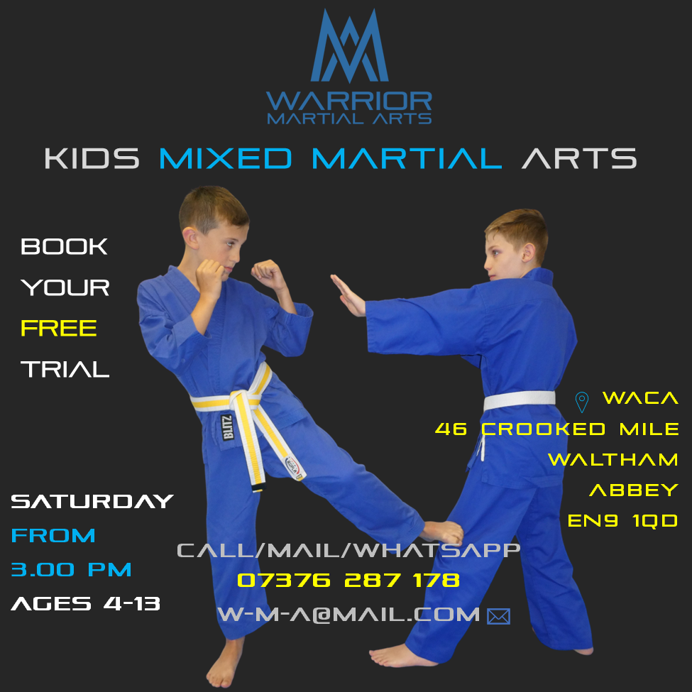Warrior Martial Arts & Fitness Facebook ad: 𝐉𝐨𝐢𝐧 𝐖𝐚𝐫𝐫𝐢𝐨𝐫 𝐌𝐚𝐫𝐭𝐢𝐚𝐥 𝐀𝐫𝐭𝐬 𝐂𝐥𝐚𝐬𝐬