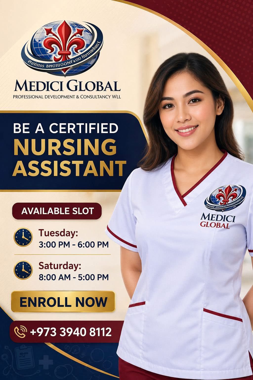 Medici Global Facebook ad: Your future starts with one skill.