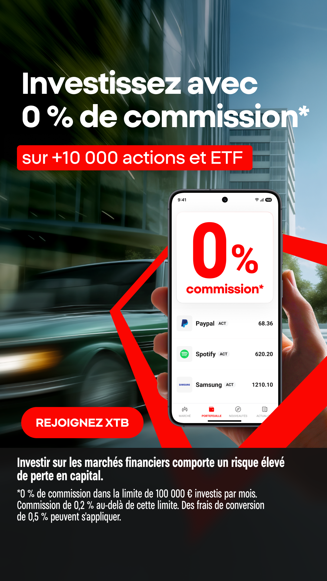 XTB Online Trading Facebook ad
