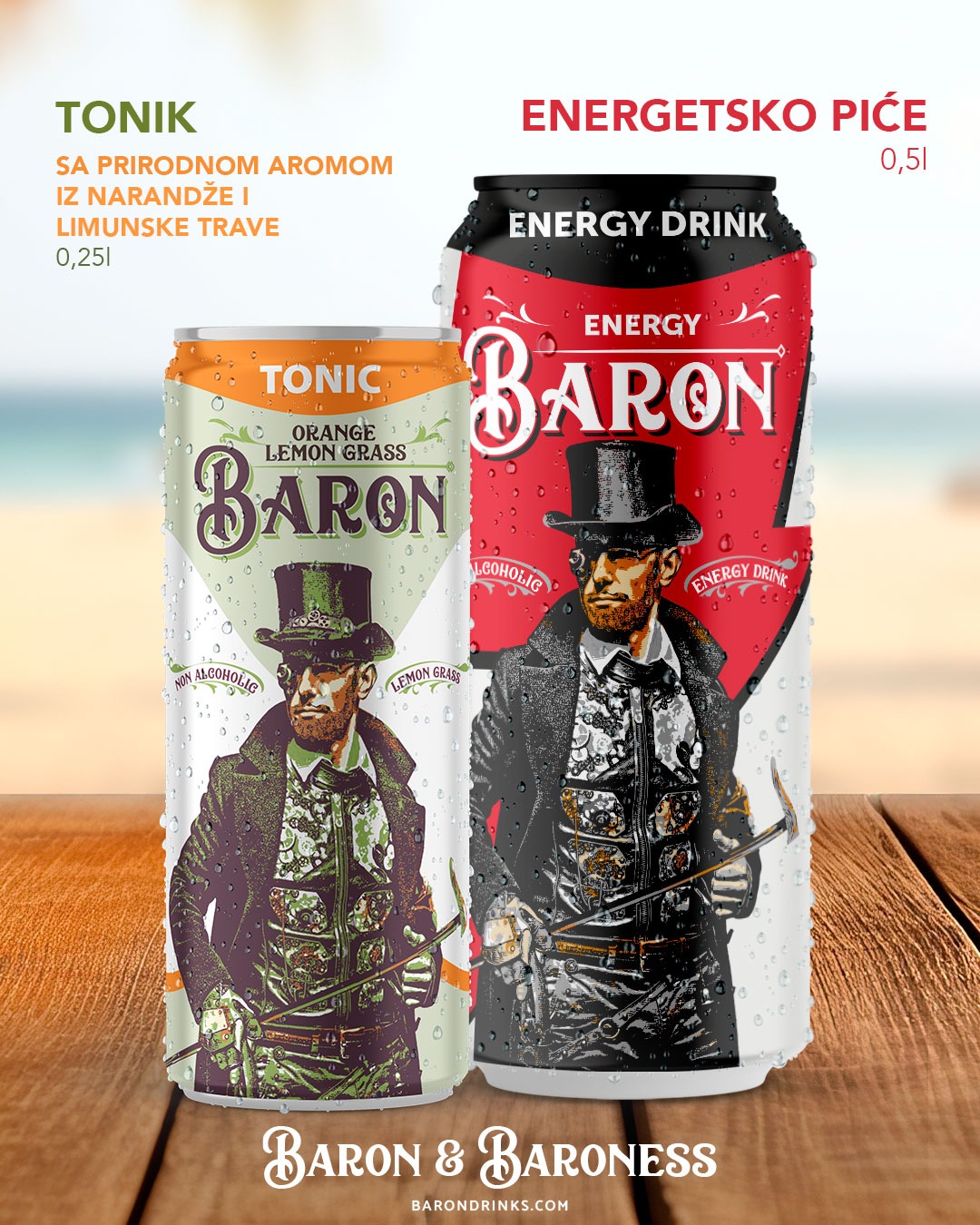 BARON DRINKS Facebook ad: Zaronite u svet izvanrednog ukusa i neverovatne energije…