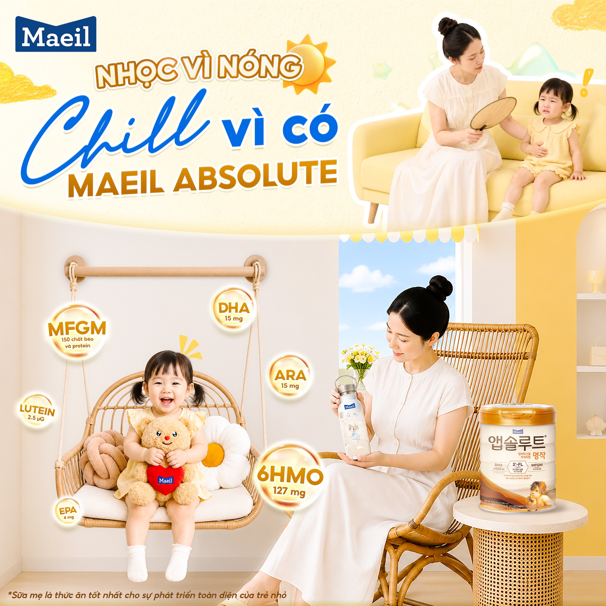 Maeil Absolute Việt Nam Facebook ad: NHỌC VÌ NÓNG - CHILL VÌ CÓ MAEIL…
