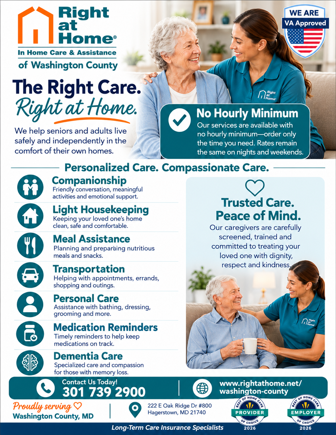 Right at Home of Washington County Facebook ad: Right at Home Washington County