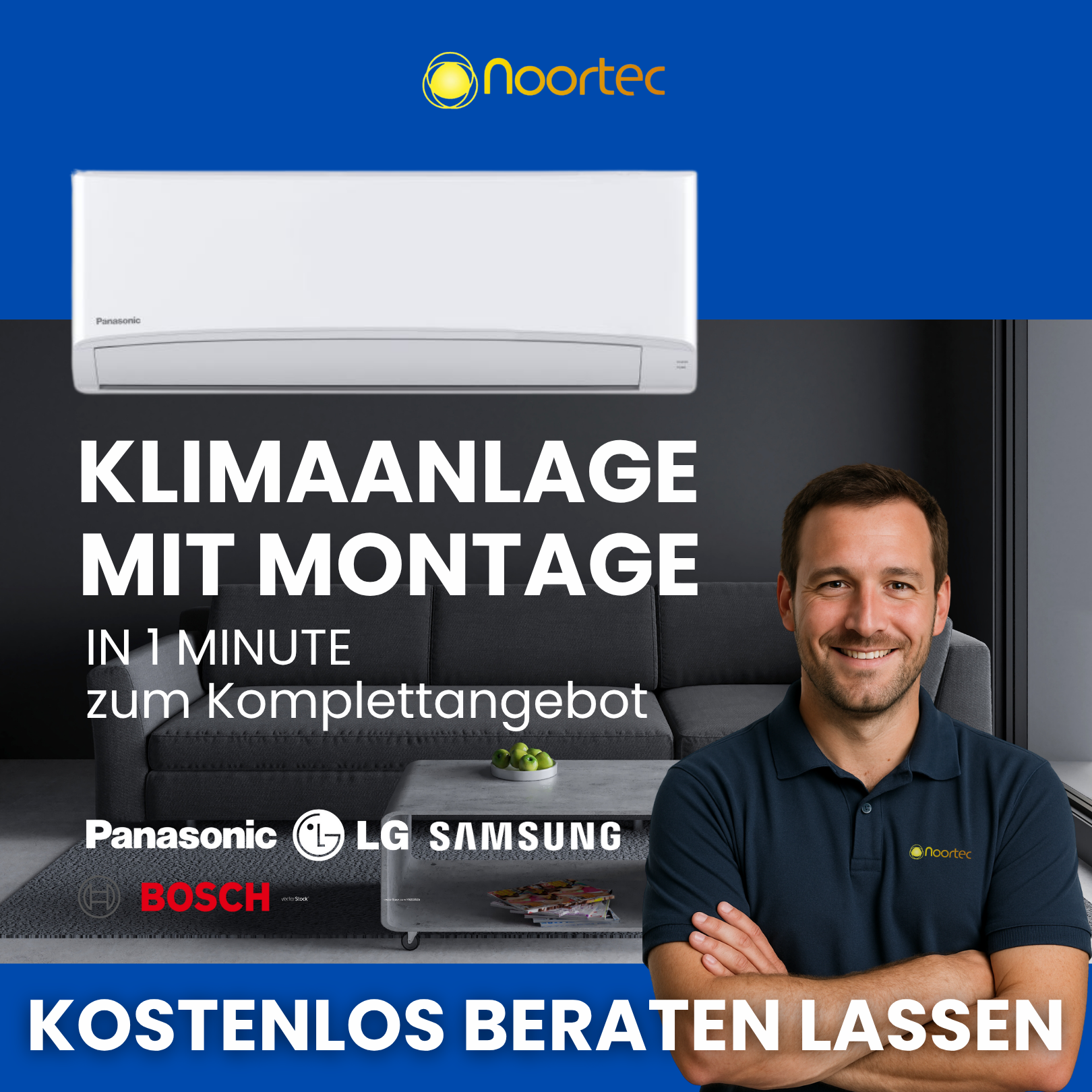 Noortec-Photovoltaik GmbH Facebook ad: Angenehmes Raumklima auf Knopfdruck!