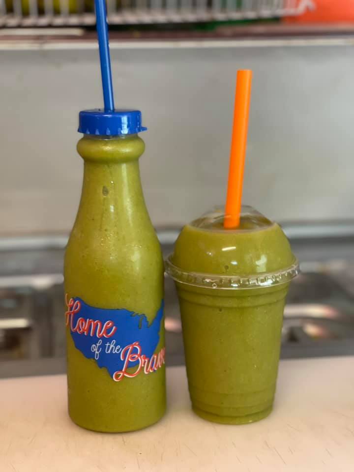Kween Vee Smoothies Facebook ad: we serve fresh fruits and veggie smoothies, ice…