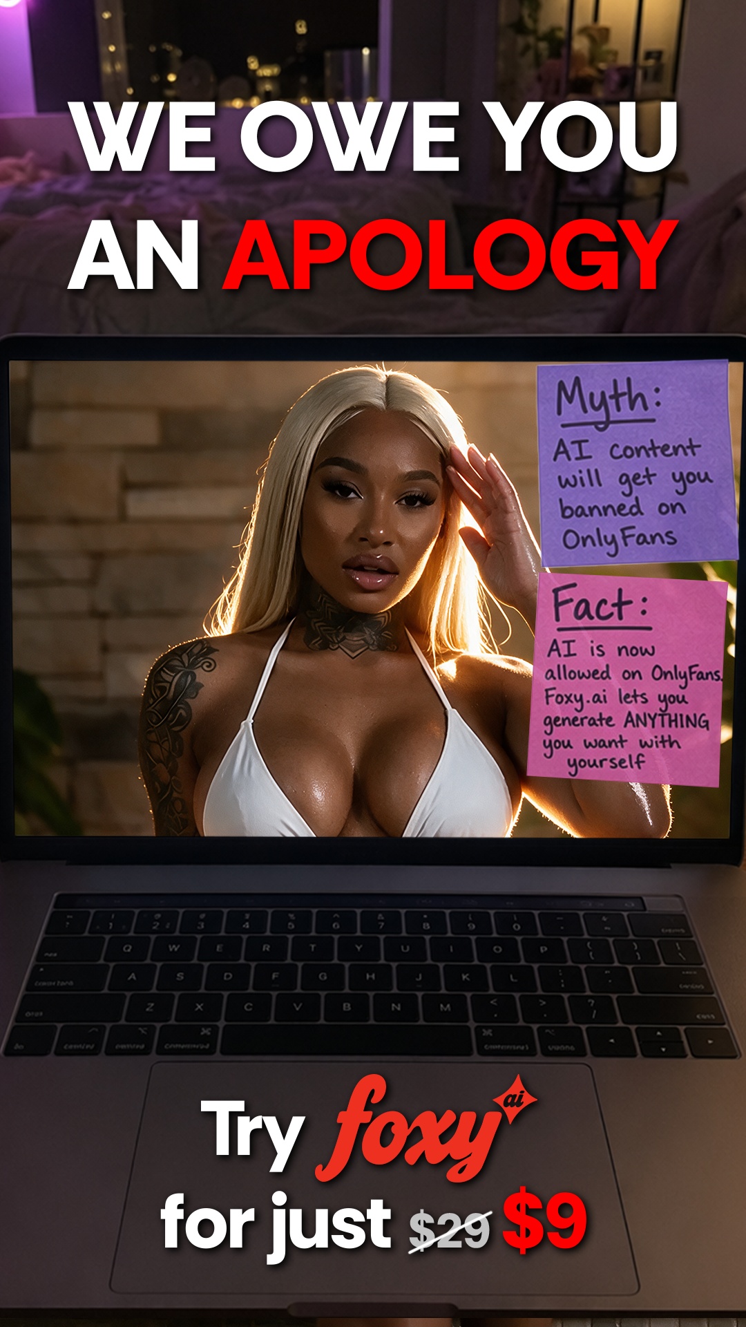 Foxy.ai Facebook ad