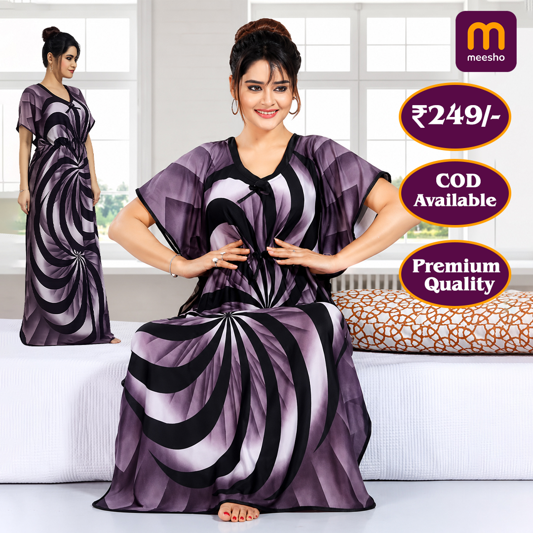 Trynreview Facebook ad: Premium Designer Nighty, ₹249 Only