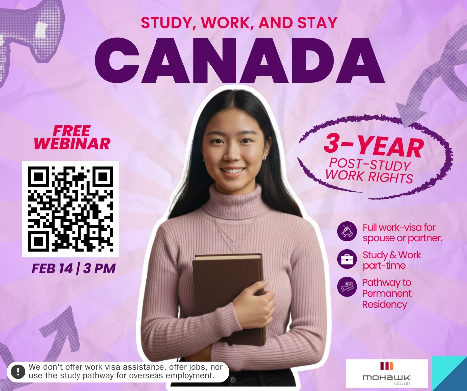 Fortrust Education PH Facebook ad: FREE WEBINAR: Study, Work, and Live in Canada!