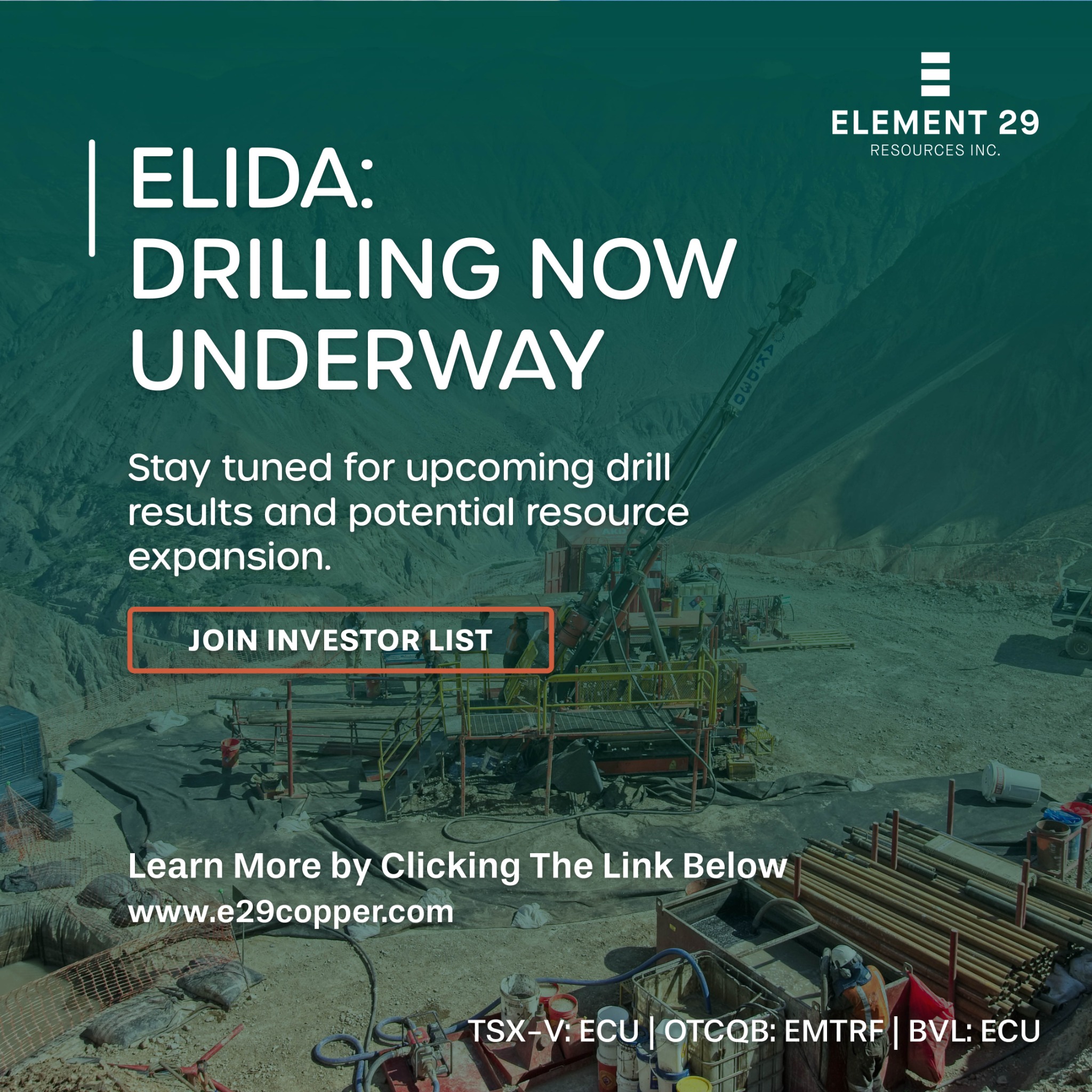 Element 29 Resources Inc. Facebook ad from Sep 22, 2025