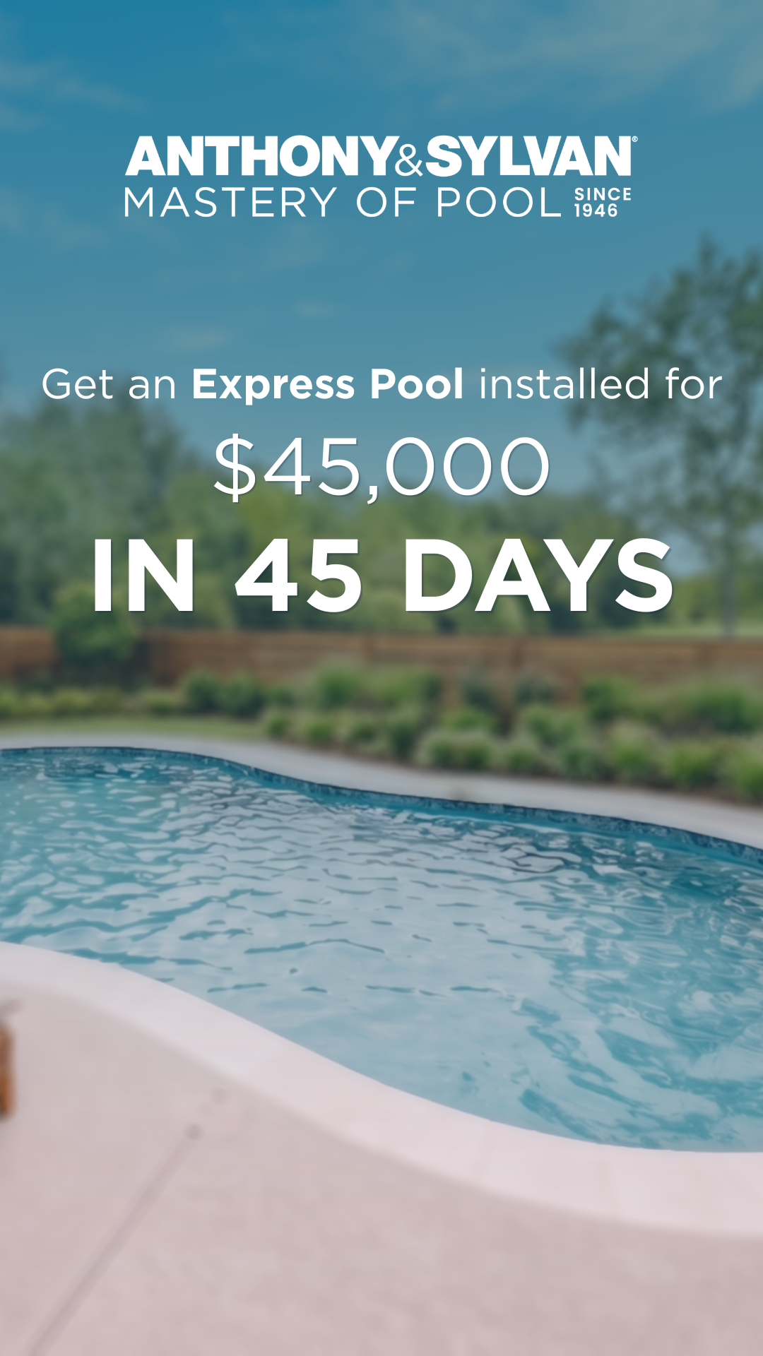Anthony & Sylvan Pools Facebook ad