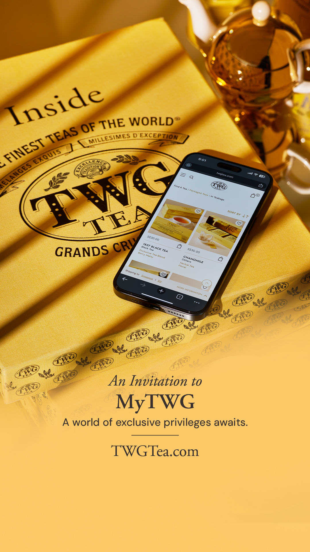 TWG Tea Facebook ad: Join MyTWG