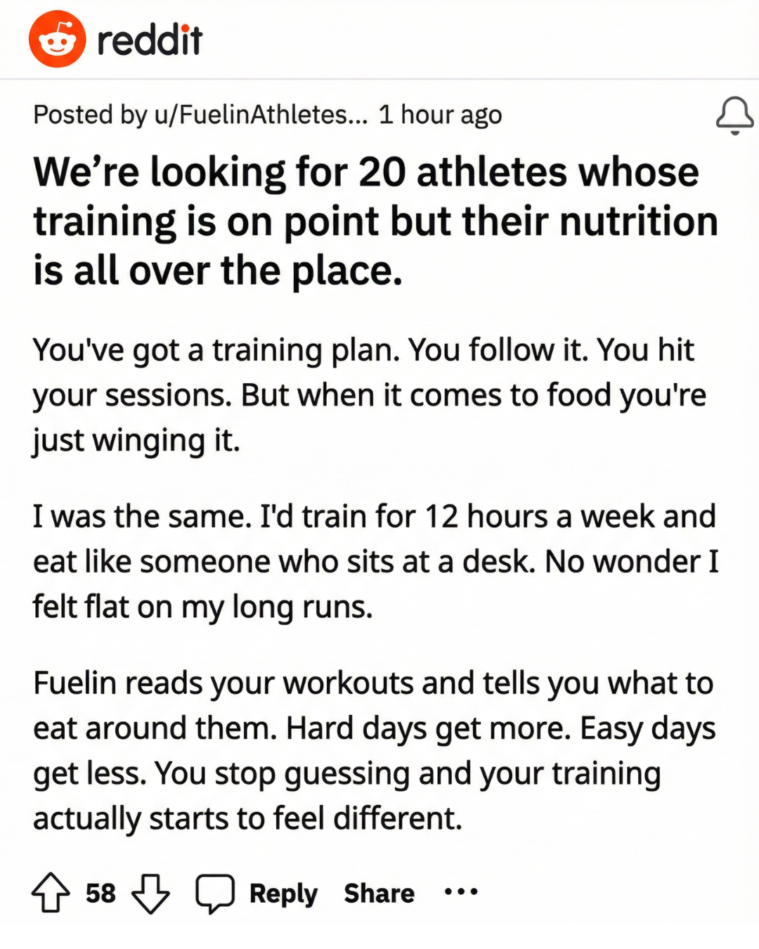 Fuelin Facebook ad