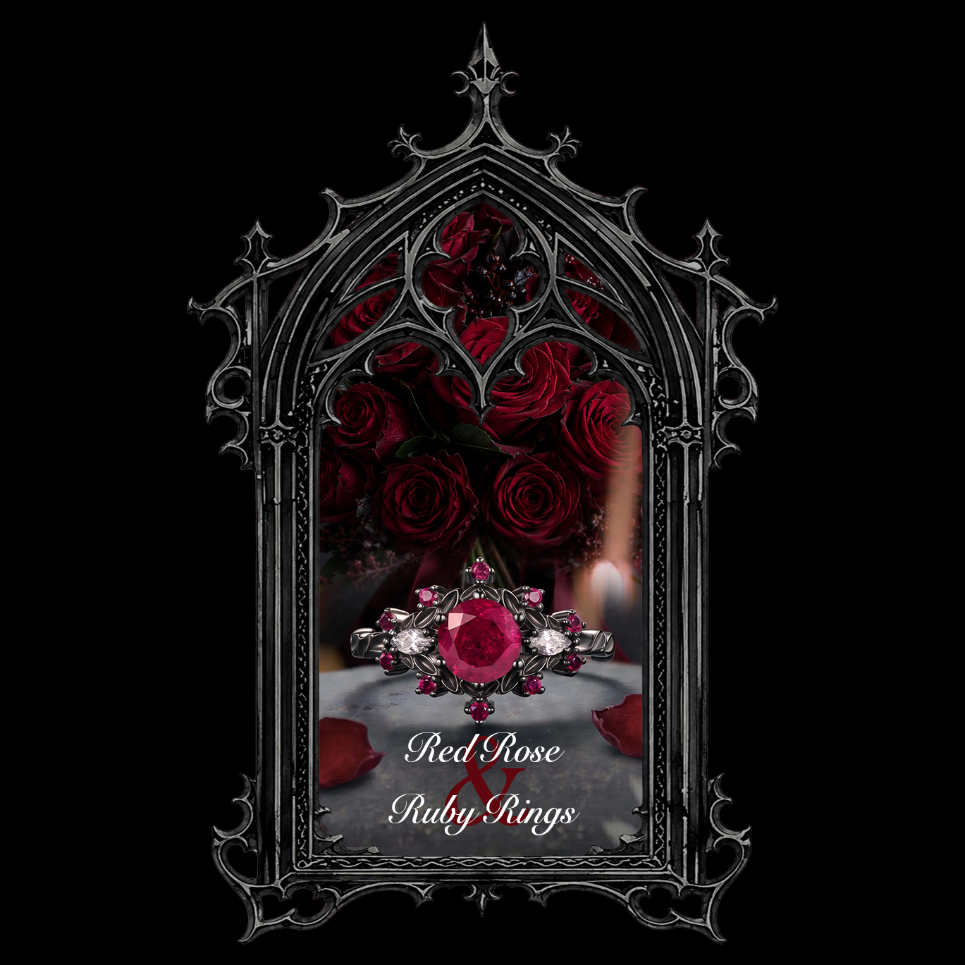 Eglanejewelry Facebook ad: Dark romance never fades