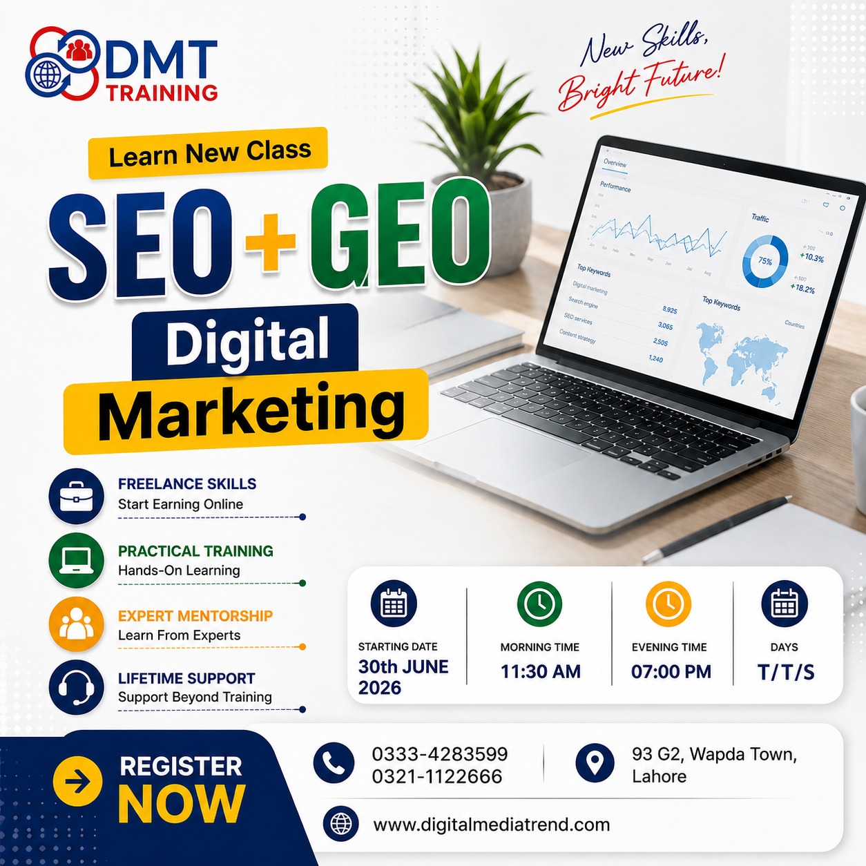 DMT, Digital Marketing Services & Training, Lahore Facebook ad