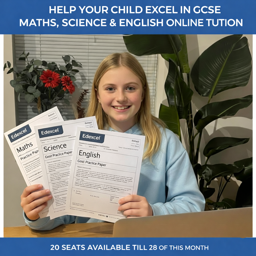 GCSE Online Tutoring Facebook ad: Limited to 20 Students Only, Admission Closes on 28th of…