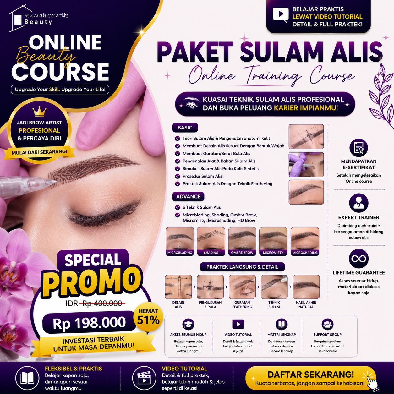 Rumah Cantik Beauty Facebook ad: Belajar Sulam Alis dari Nol >>