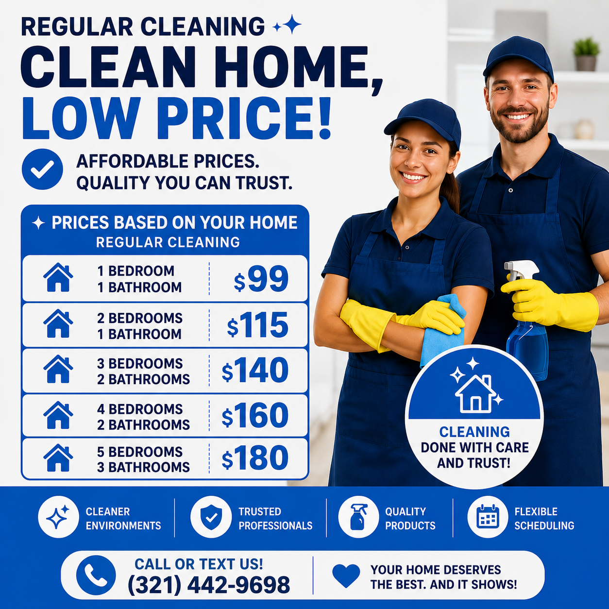 UpSmart Cleaning - Page Facebook ad