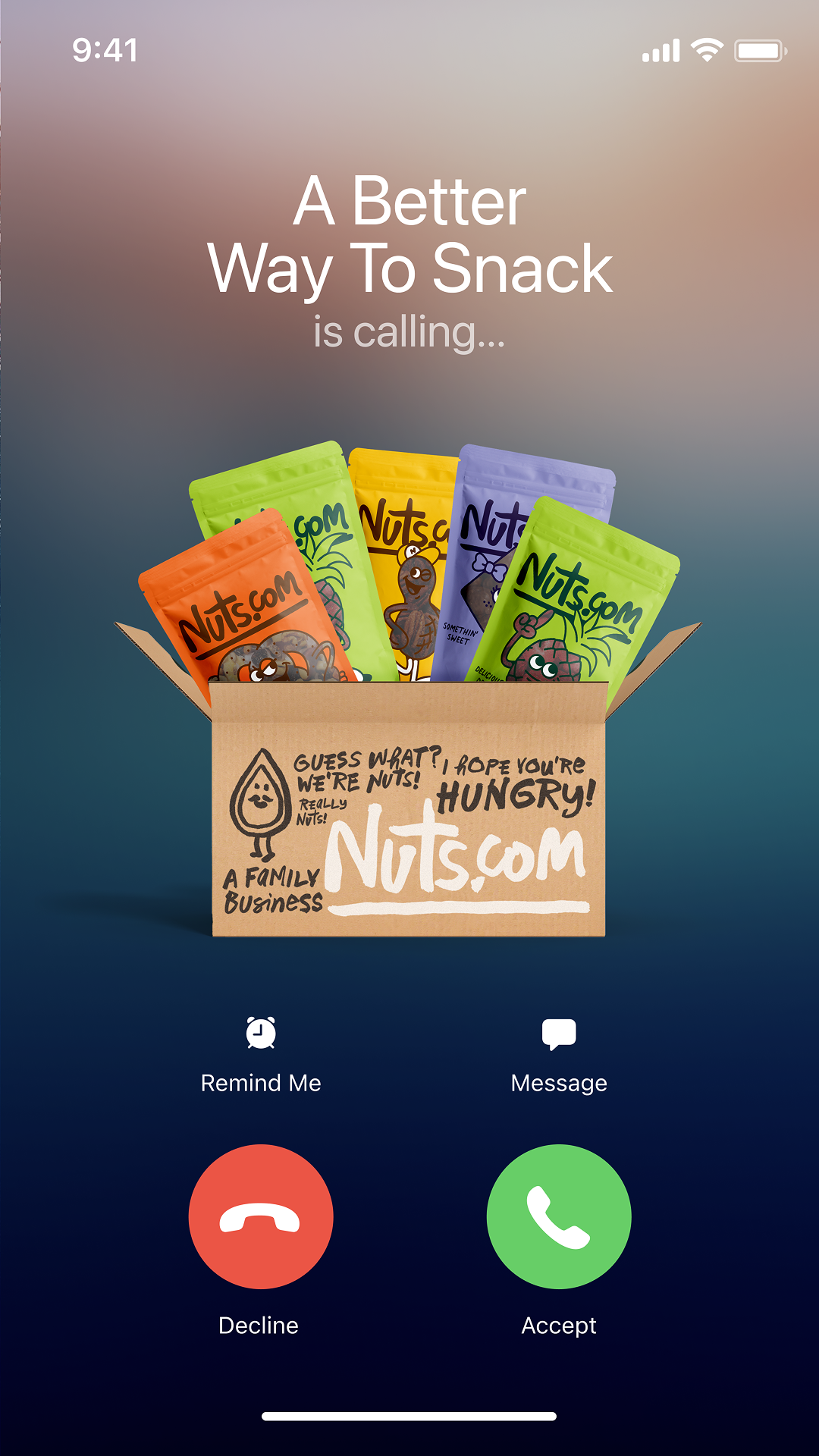 Nuts.com Facebook ad
