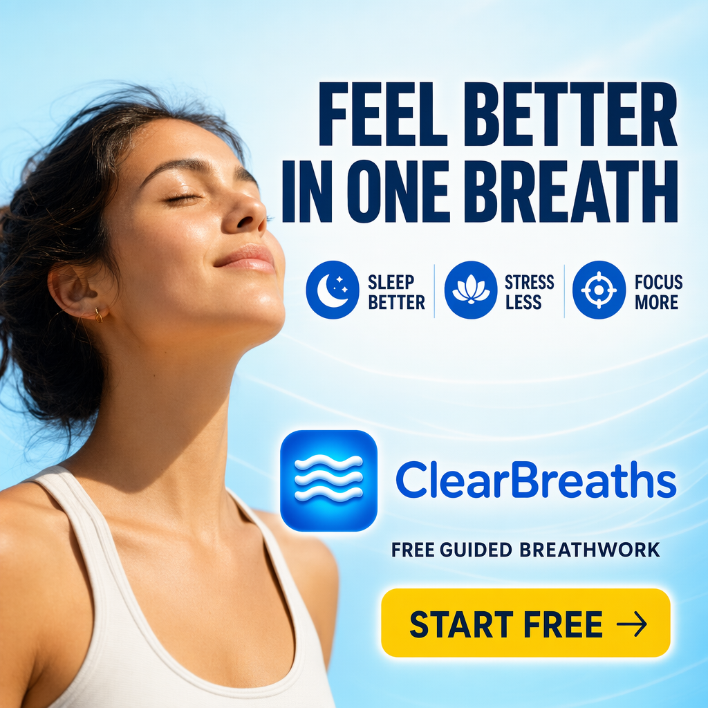 ClearBreaths Facebook ad: Find your calm with ClearBreaths