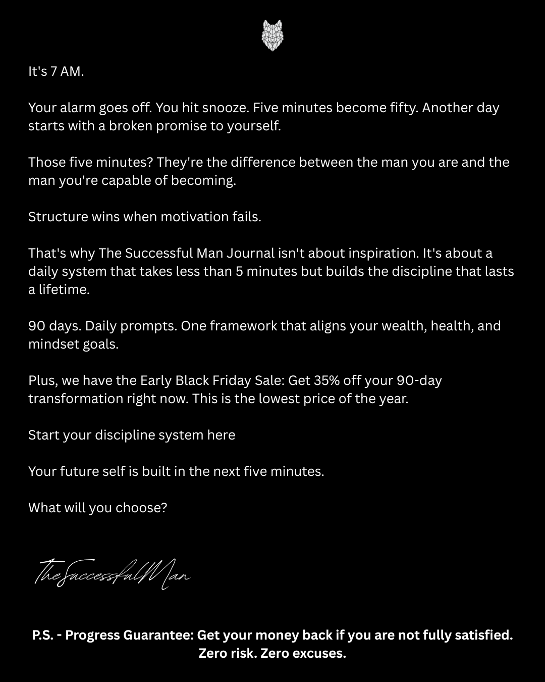 The Successful Man Facebook ad