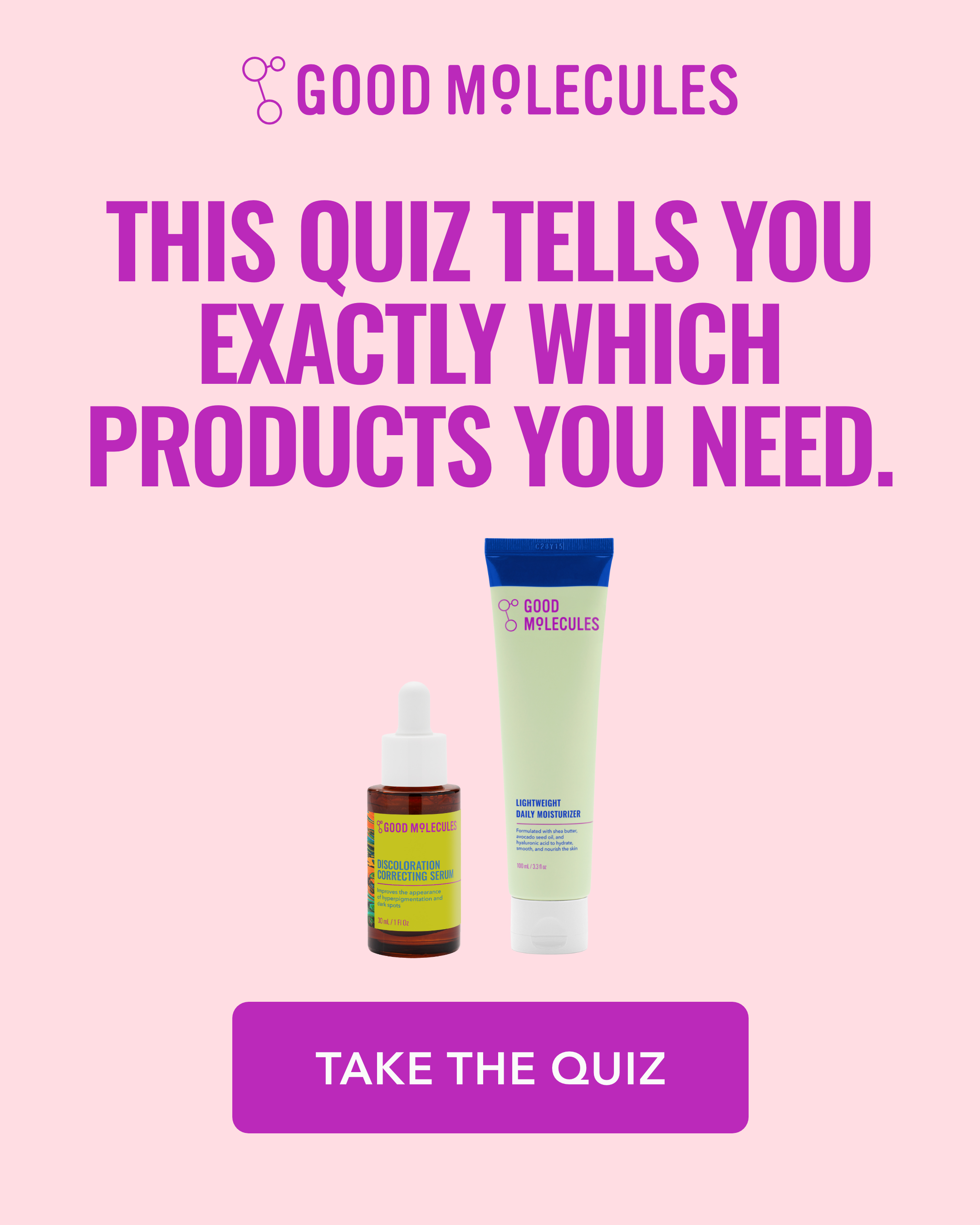 Good Molecules Facebook ad