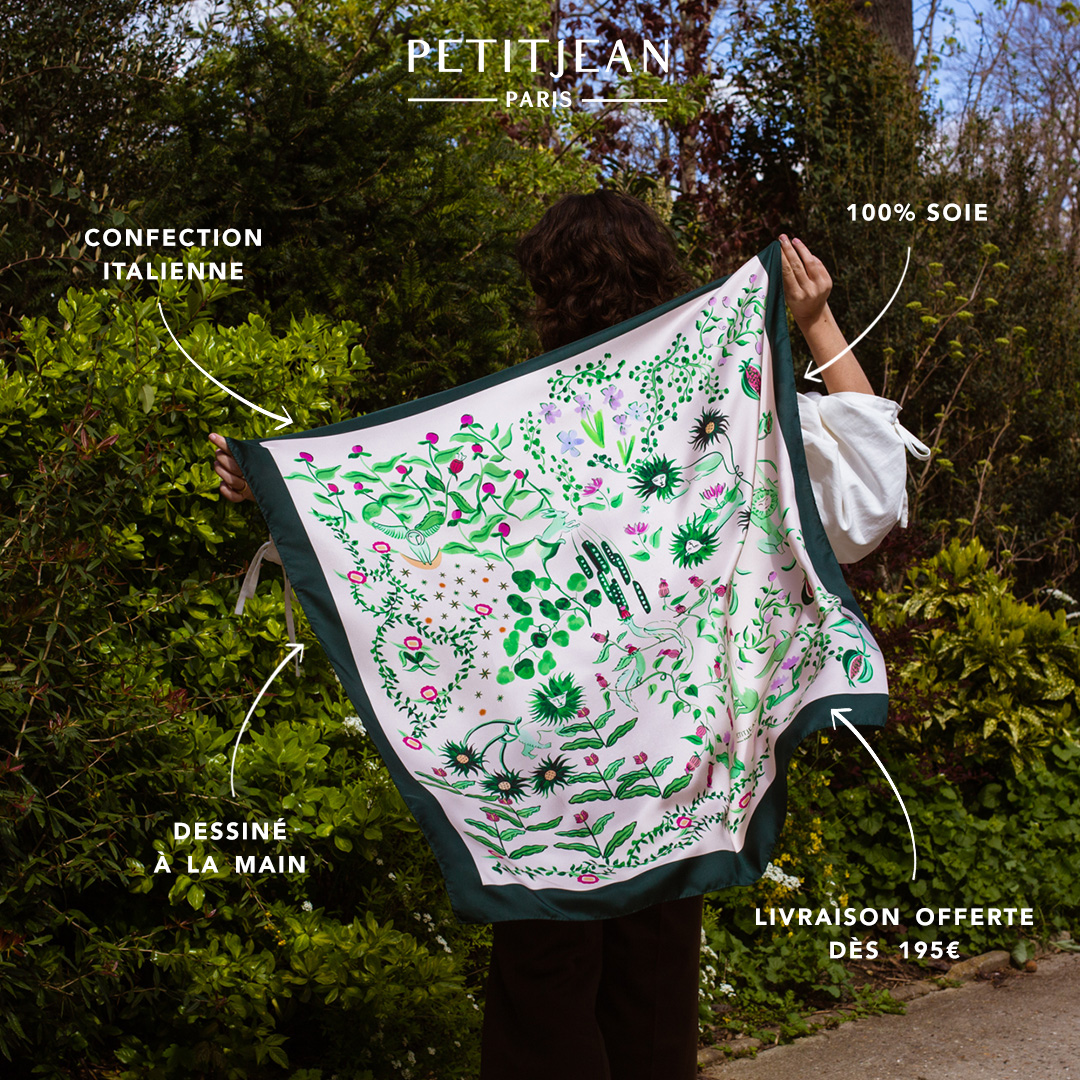 Petitjean Paris Facebook ad: Contes de soie