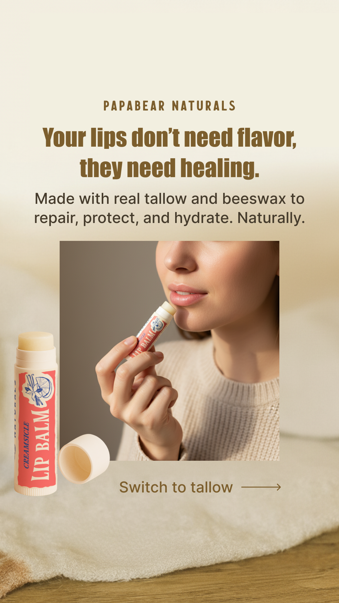 Papabear Naturals Facebook ad