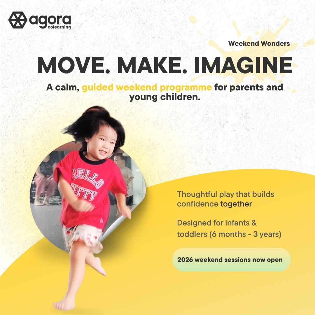 Agora Colearning Facebook ad: You’re not just filling your child’s weekend.