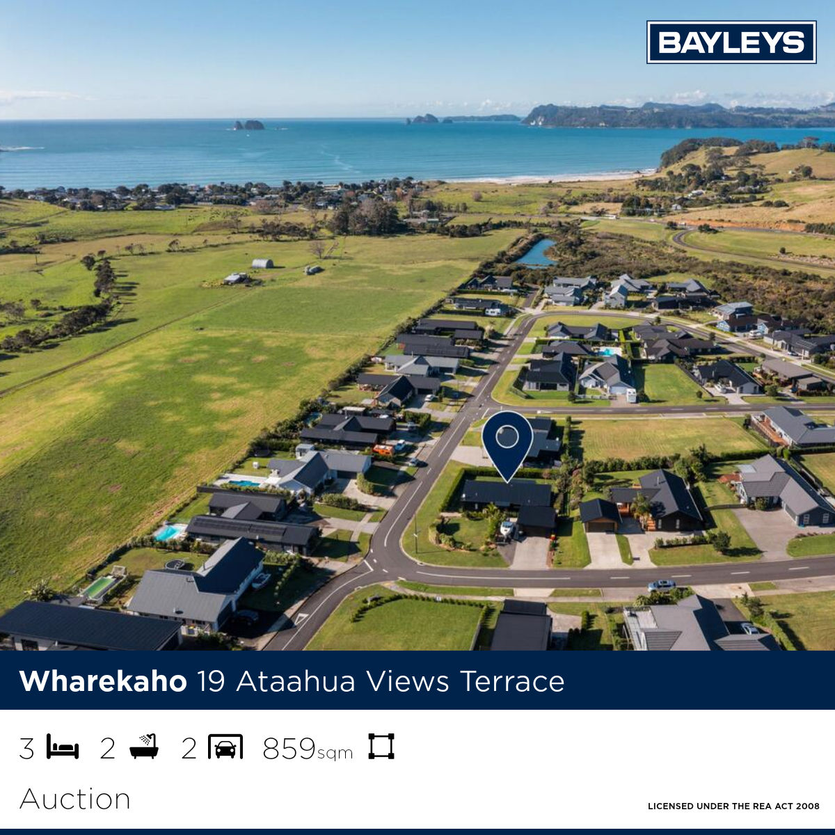 Bayleys Real Estate Whitianga Facebook ad from Jul 12, 2026