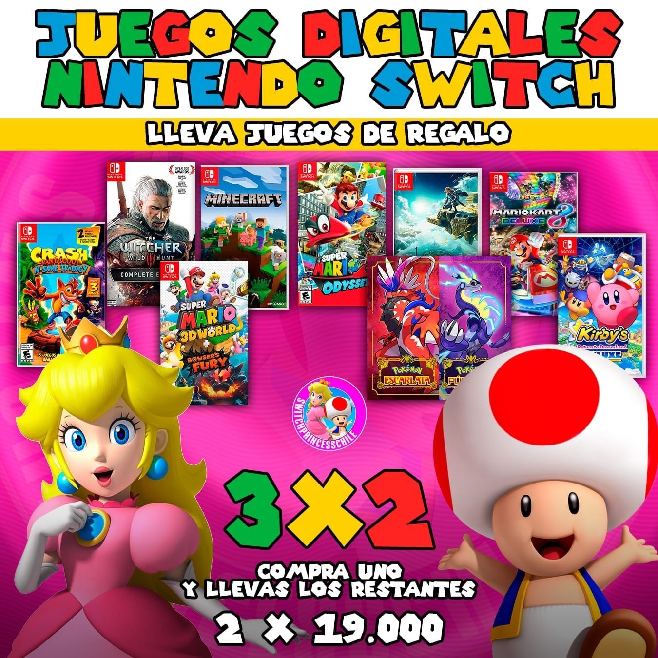 switchprincesschile Facebook ad: TENEMOS TODOS LOS JUEGOS DISPONIBLES