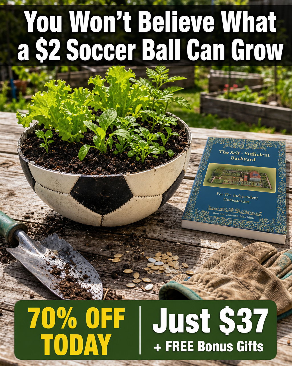 Self-Sufficient Backyard - by Ron and Johanna Facebook ad