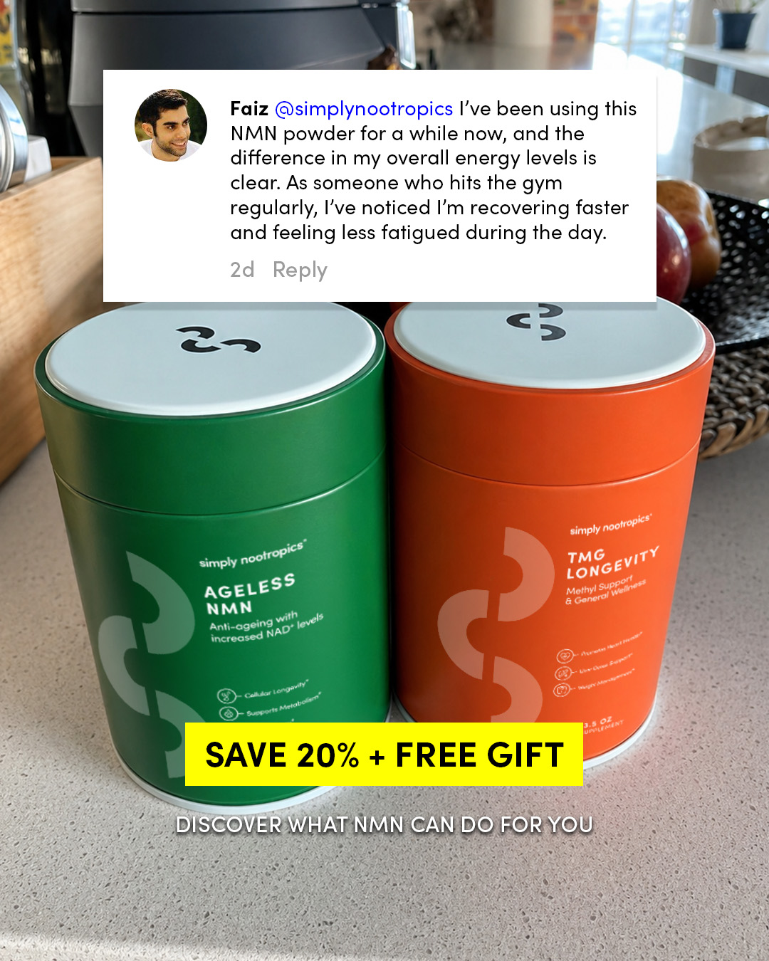 Simply Nootropics Facebook ad