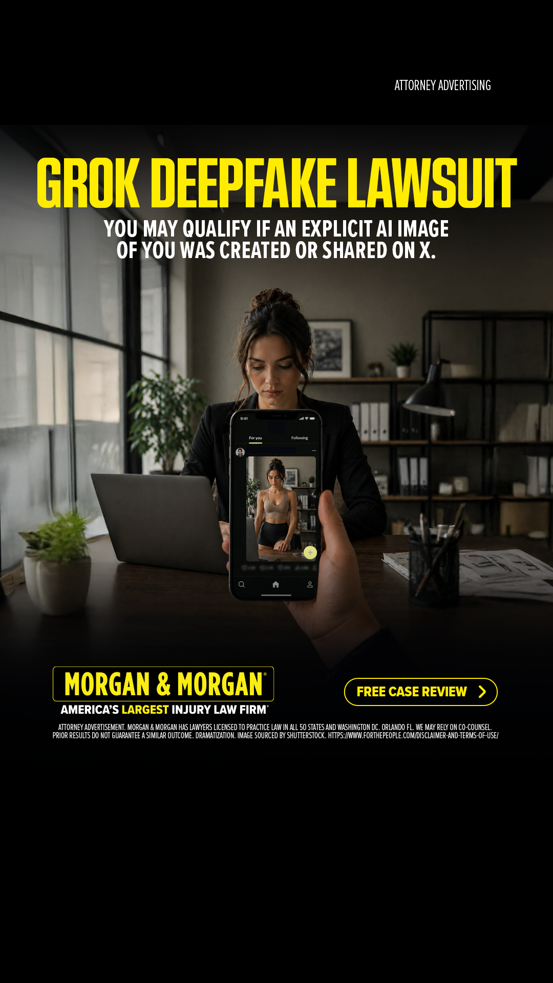 Morgan & Morgan Facebook ad