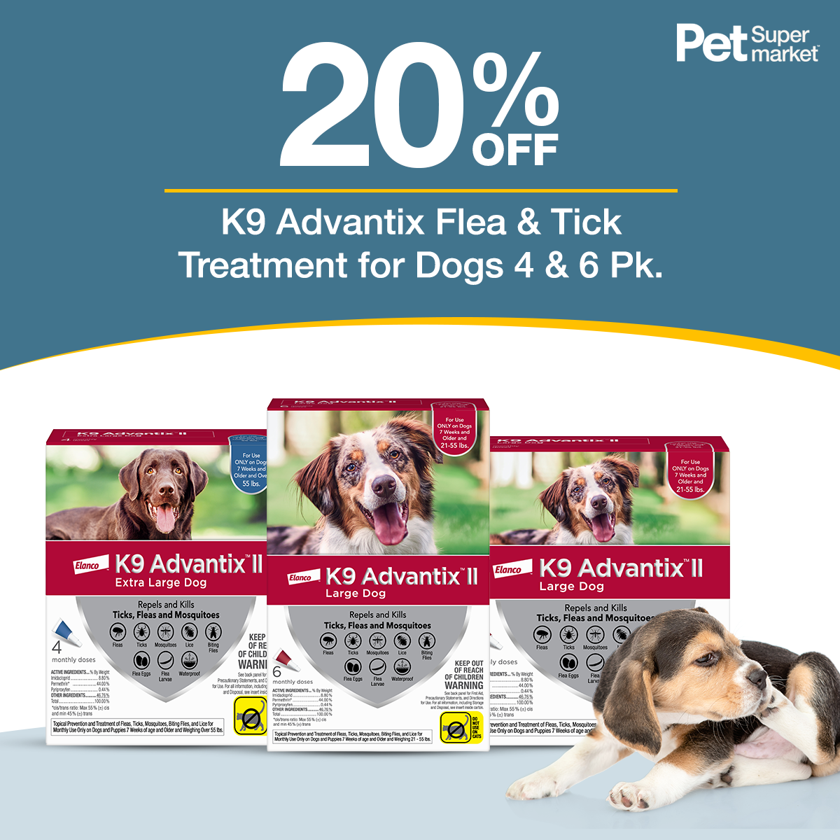 Pet Supermarket Facebook ad: Your neighborhood Pet Supermarket has you covered!